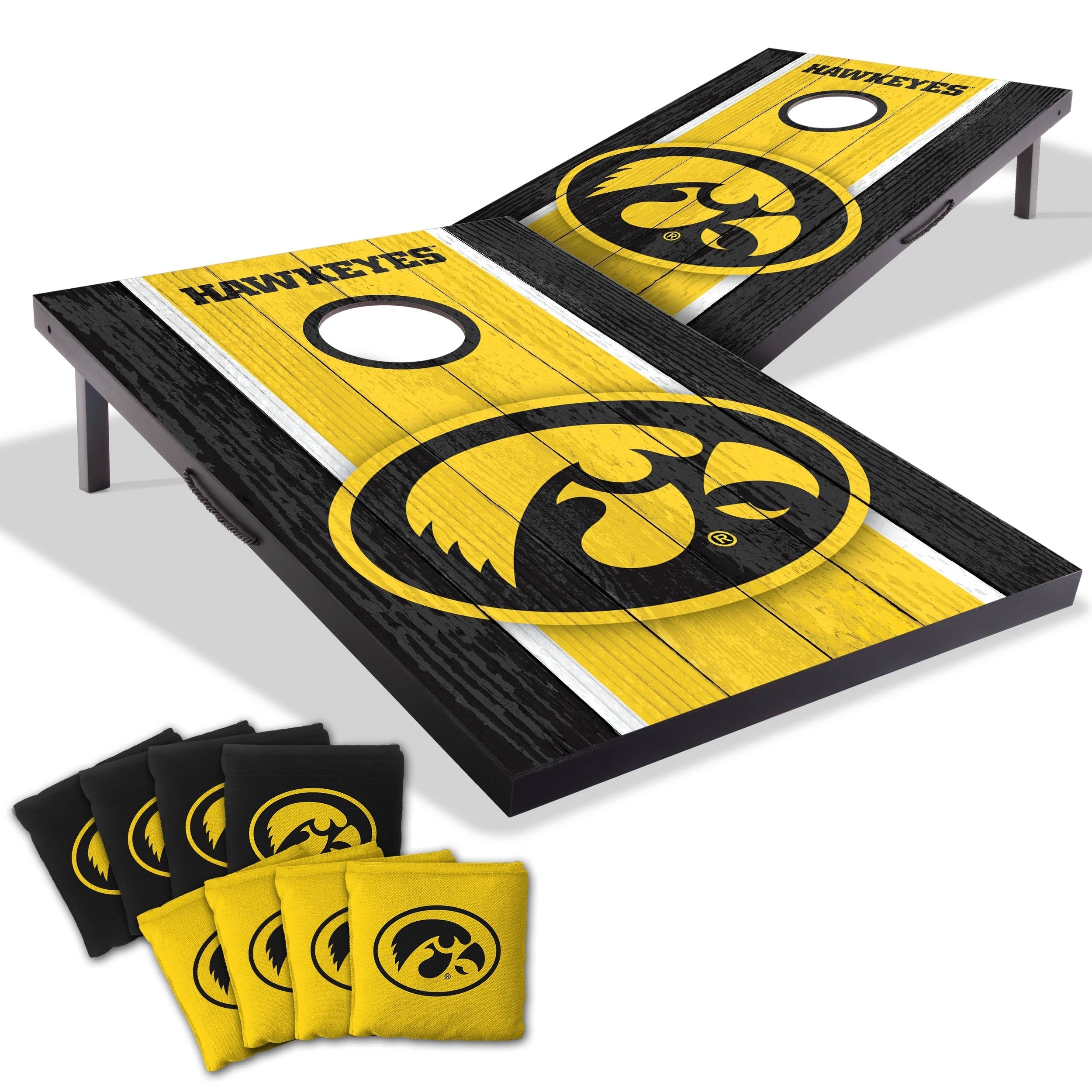 Iowa Hawkeyes Ncaa Compact 2X3 Tailgate Cornhole Board Set