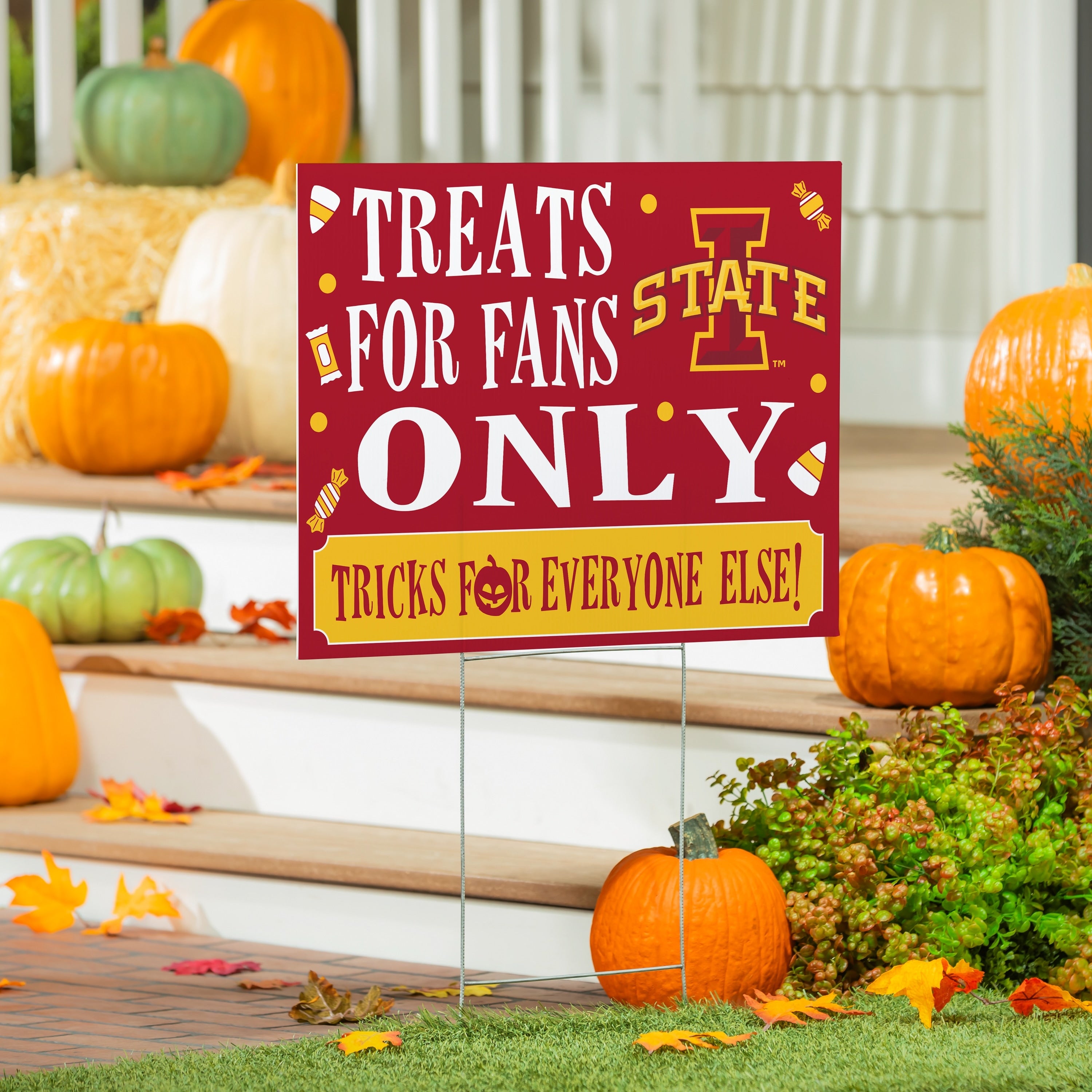 Iowa State University Yard Sign Halloween Treats For Fans