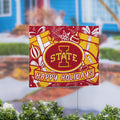 Iowa State University Yard Sign Happy Holidays 24 X 18