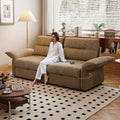 Iris 85 Plush Fabric Convertible Sofa Bed Solid Wood Frame 2 In 1 Guest Bed