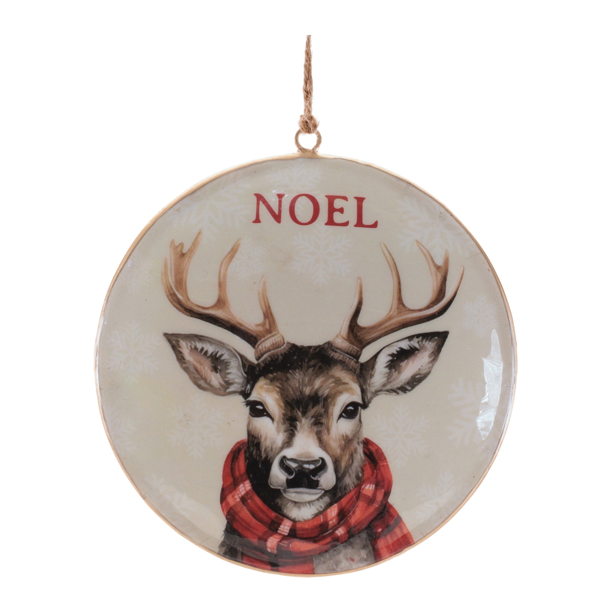 Iron Disc Deer Ornament Set Of 6