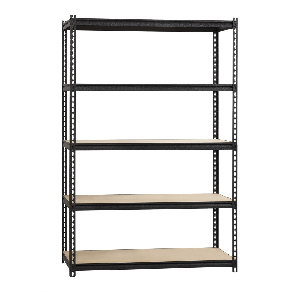 Iron Horse 2300 Lb Riveted Shelving 5 Shelf 72 Hx48 Wx24 D Black