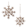 Iron And Jute Snowflake Ornament Set Of 4 4 5 H