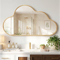 Irregular Aluminum Alloy Framed Wall Mirror Asymmetrical Decorative Wall Mirror
