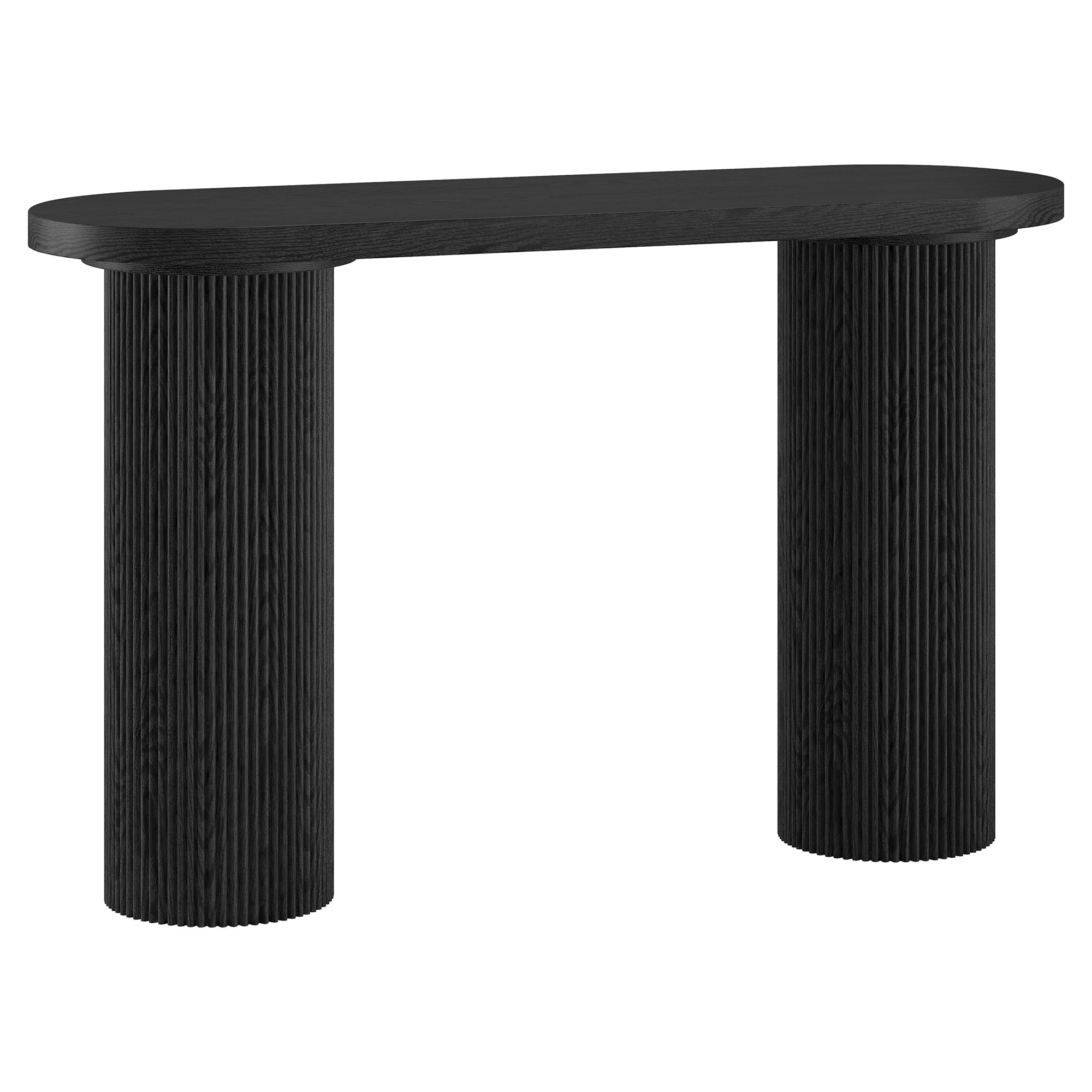 Isa 55 Wide Oval Fluted Console Table 55 Wide