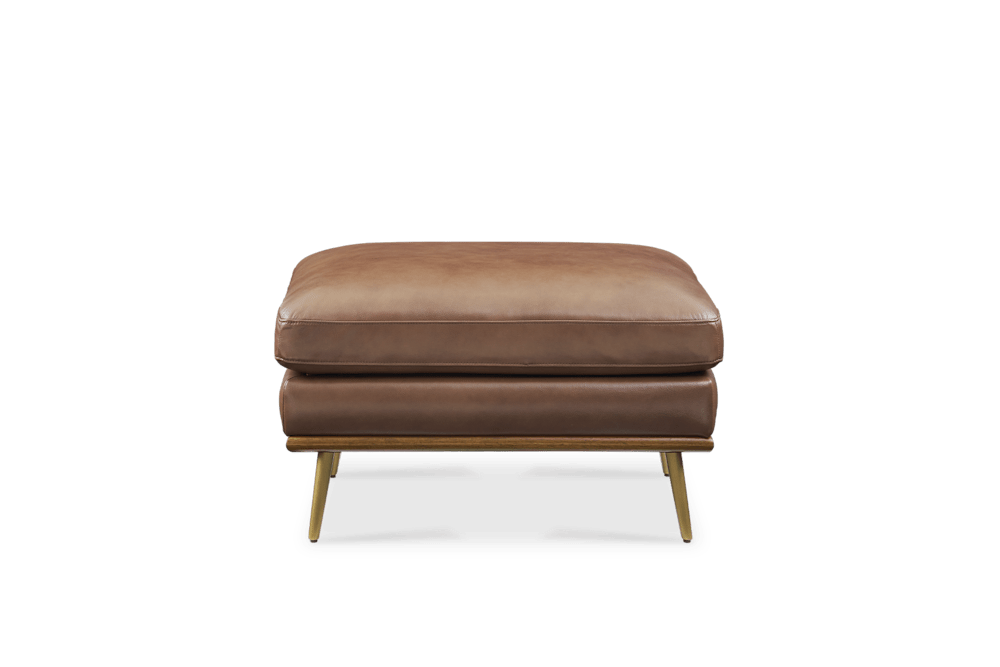 Isaac Leather Ottoman