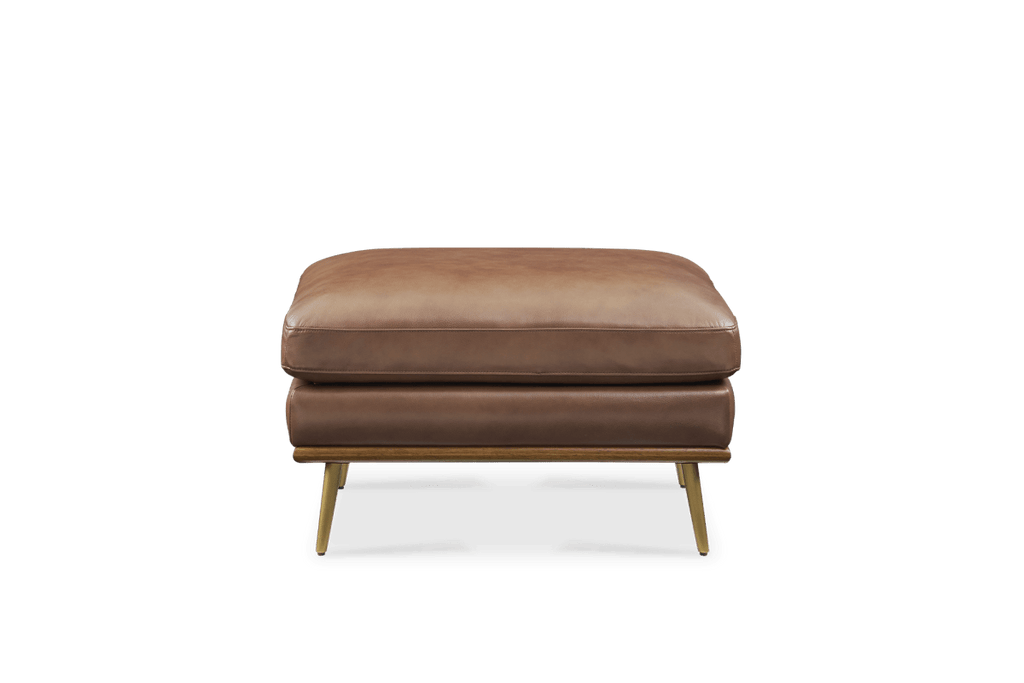 Isaac Leather Ottoman