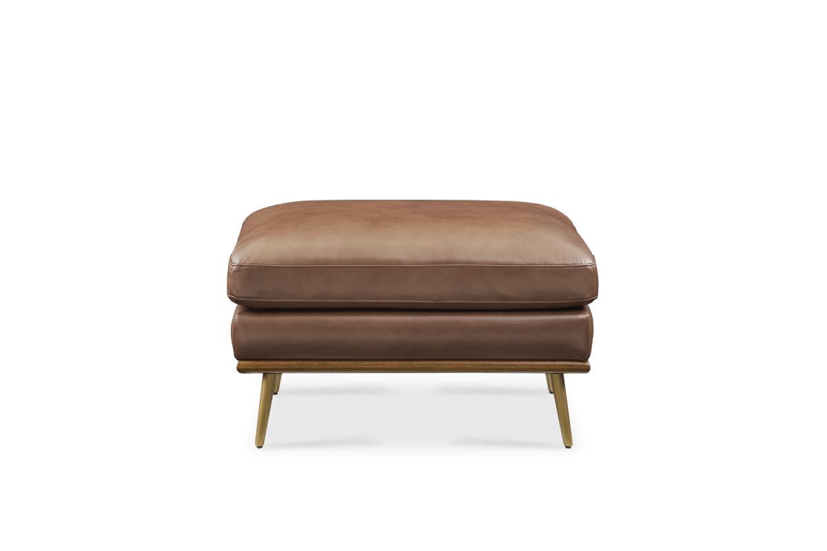 Isaac Leather Ottoman