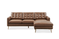 Isaac Leather Reversible Sectional Couch