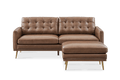 Isaac Leather Sofa with Ottoman