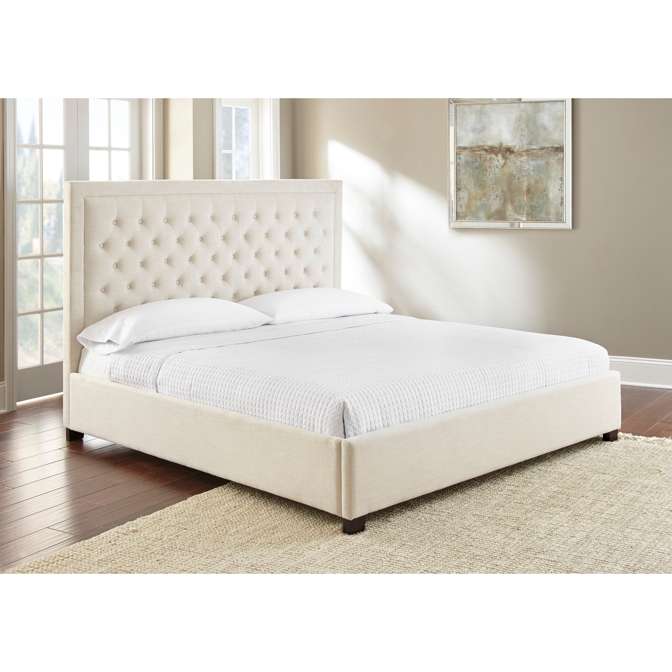 Isabel Button Tufted Upholstered Platform Bed By Greyson Living