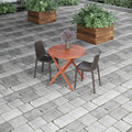 Havenside Home Posorja 3 Piece Round Folding Table Patio Dining Set