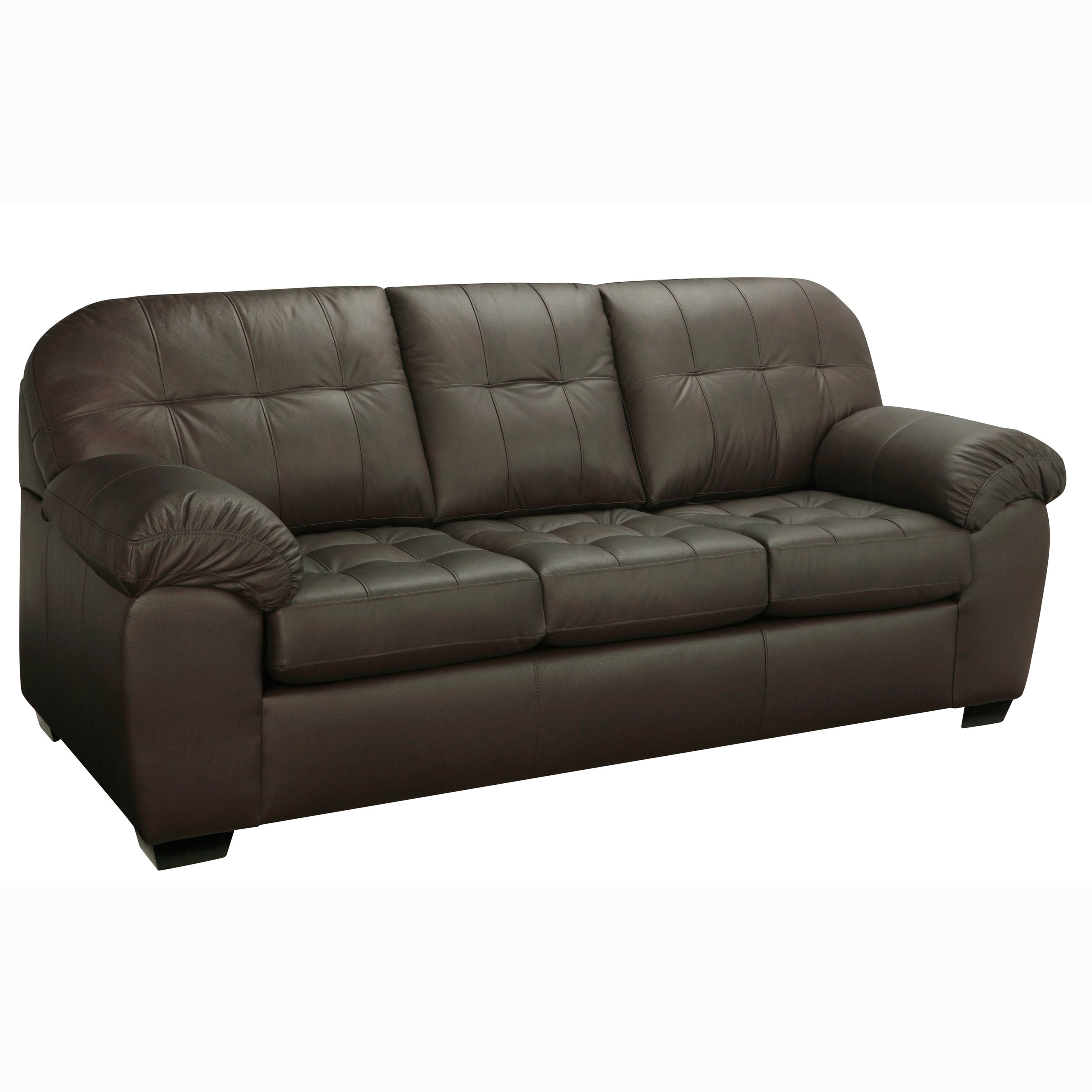 Isabella Premium Brown Top Grain Leather Tufted Sofa
