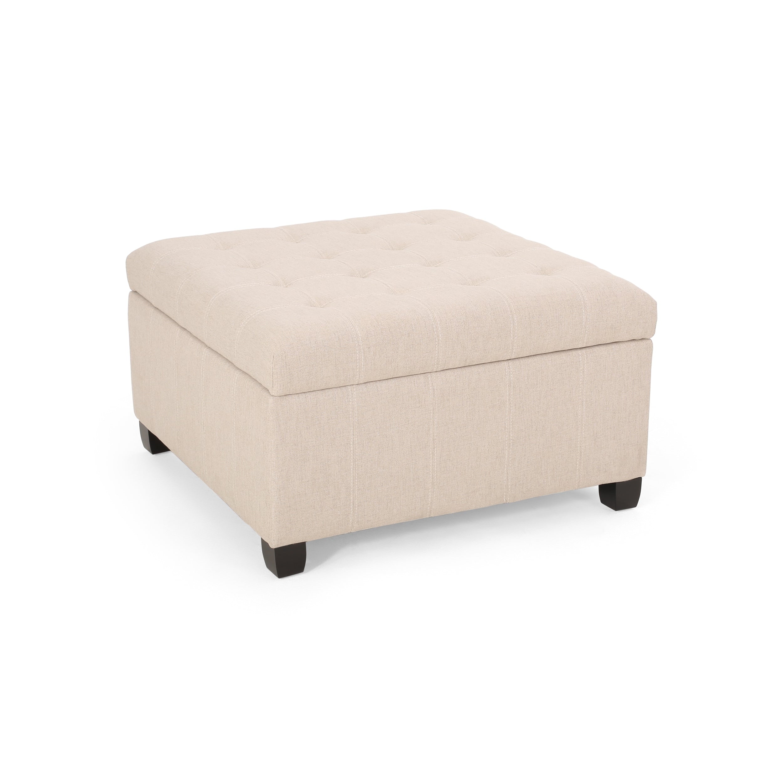 Isabella Contemporary Tufted Fabric Storage Ottoman By Christopher Knight Home