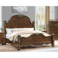 Isabella Warm Cherry Brown Wood Bed
