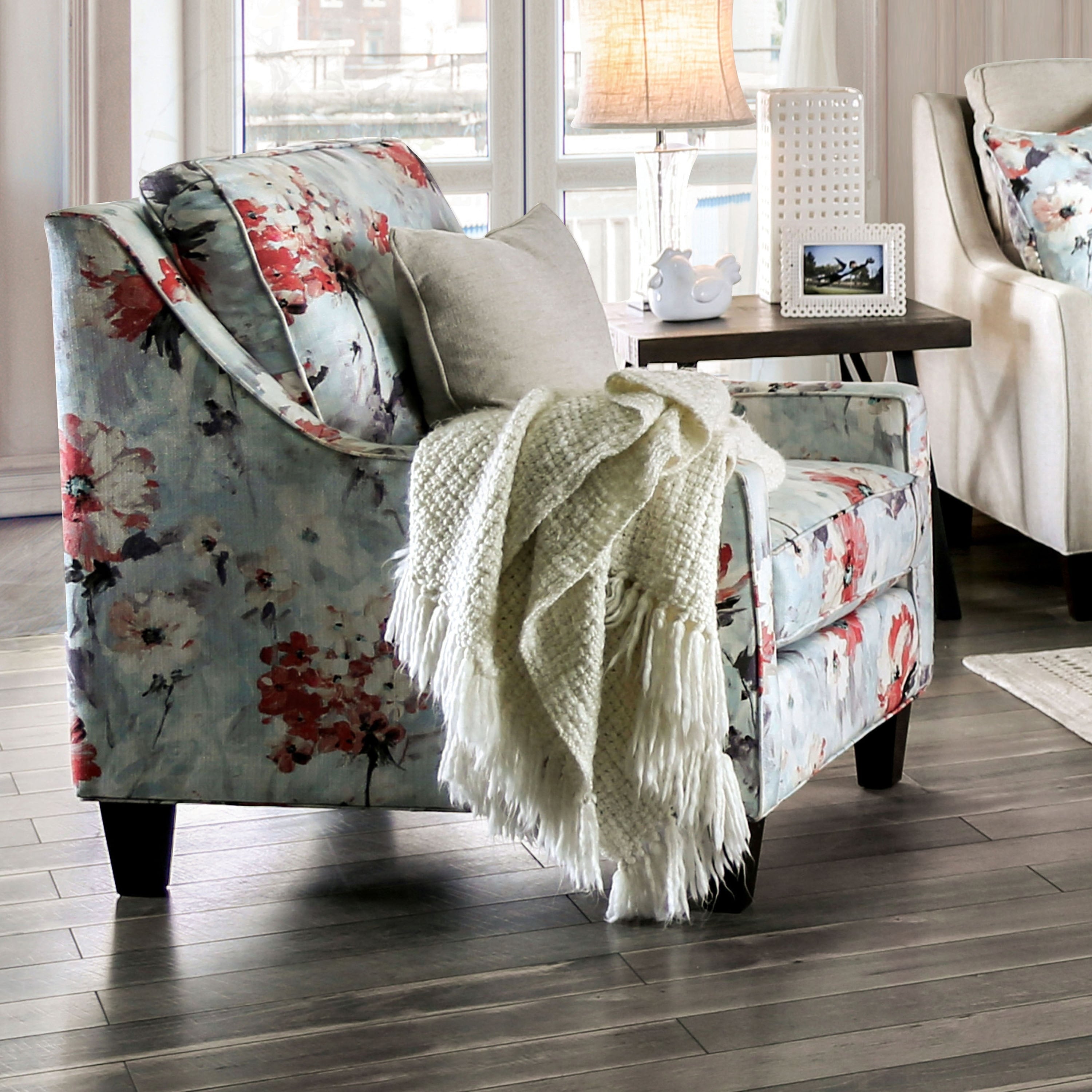 Isadore Transitional Ivory Chair By Foa