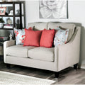 Isadore Transitional Ivory Loveseat By Foa