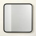 Isari Black Rough Cast Aluminum Rectangular Wall Mirror 24inx55in