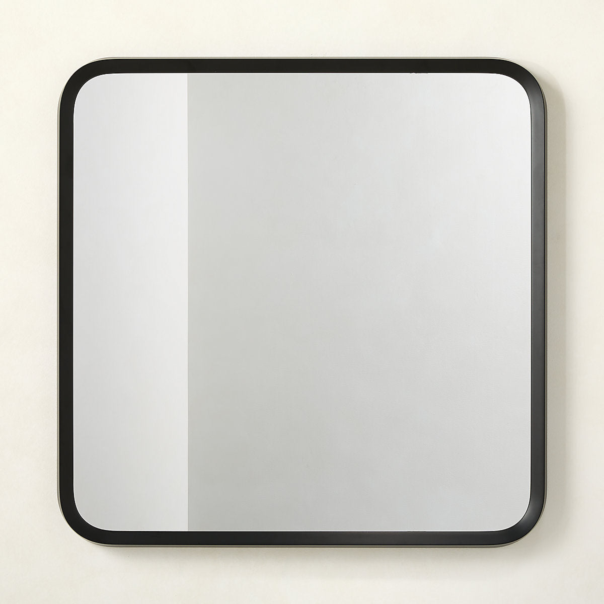 Isari Black Rough Cast Aluminum Rectangular Wall Mirror 24inx55in