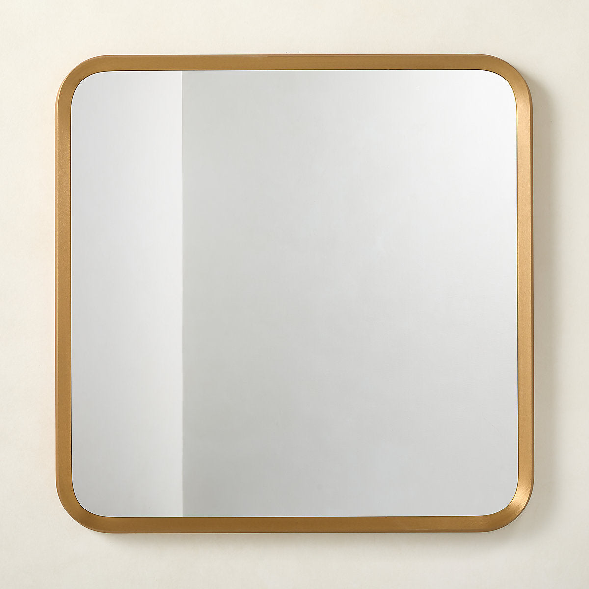 Isari Brass Rough Cast Aluminum Rectangular Wall Mirror 24inx36in