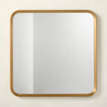 Isari Brass Rough Cast Aluminum Rectangular Wall Mirror 24inx55in