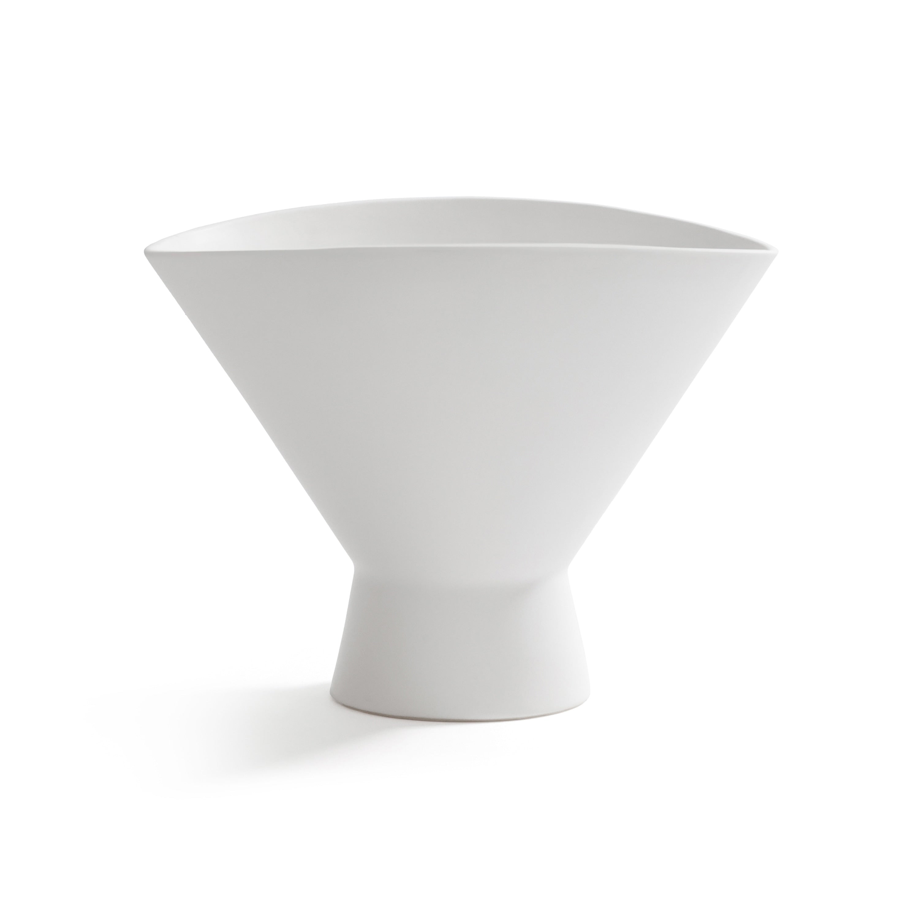 Isla Vista White Ceramic Vase Bowl