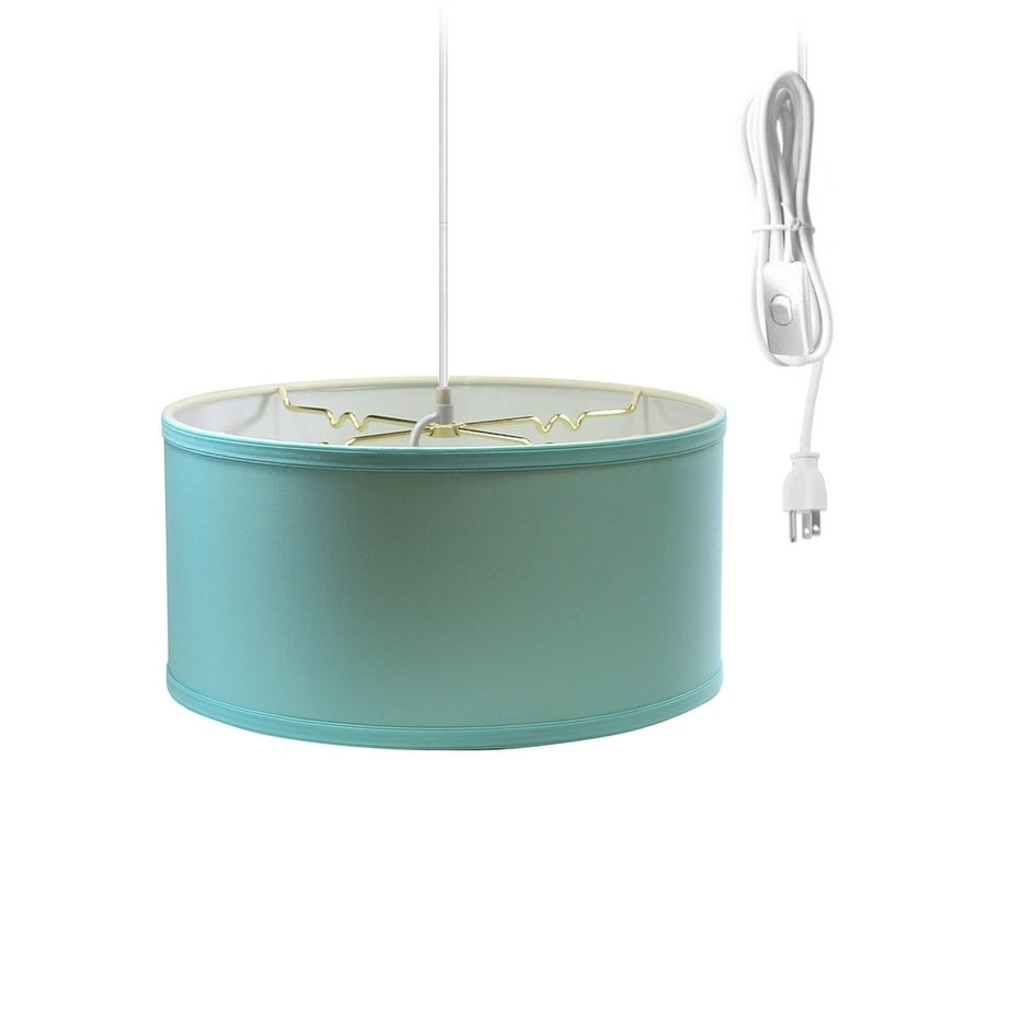 Island Paridise Blue 2 Light Swag Plug In Pendant With Diffuser