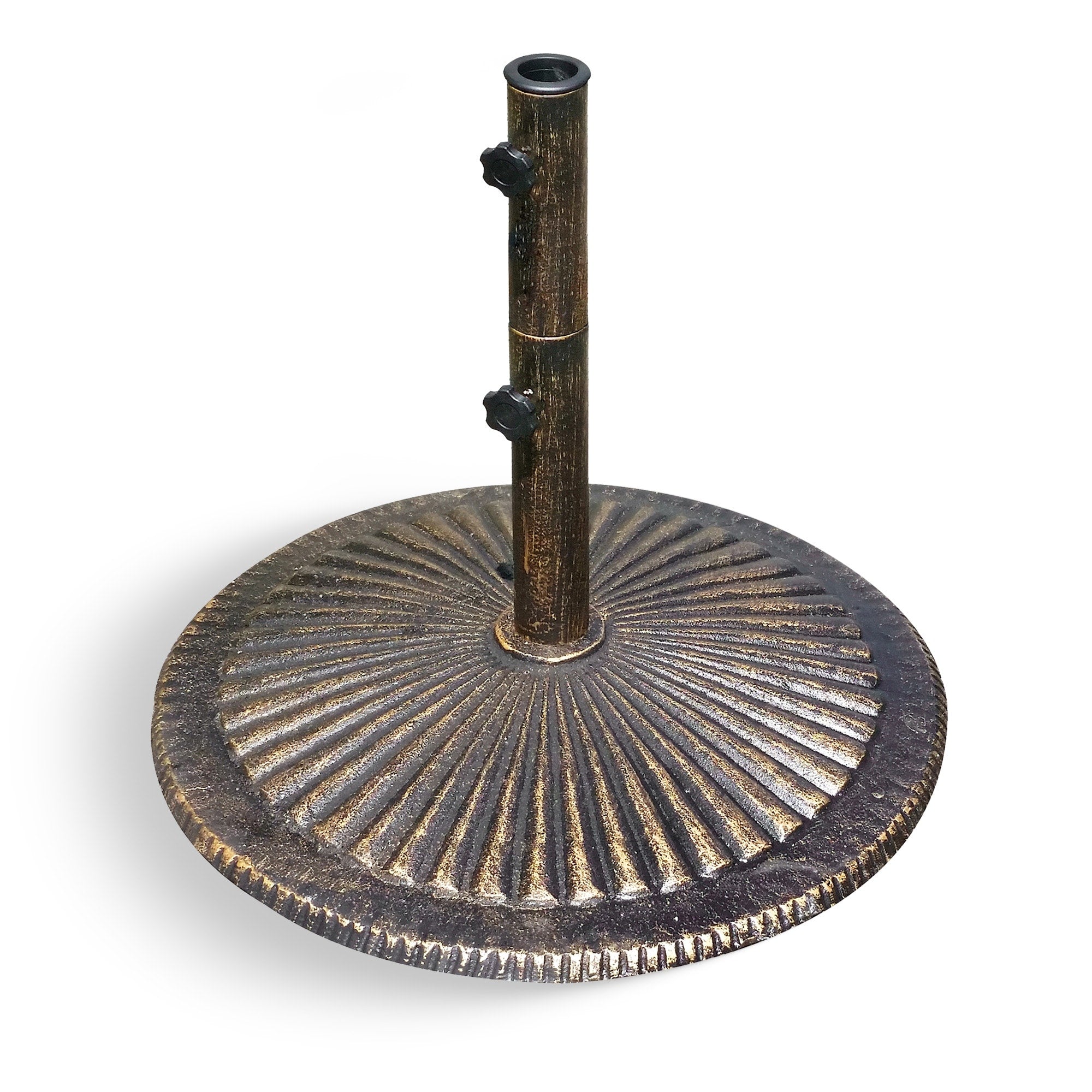 Classic Cast Iron Umbrella Base In Bronze