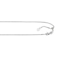 Italian 925 Sterling Silver 0.9Mm Adjustable Box Chain Necklace 22 Or 30 White