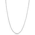 Italian Sterling Silver 2 Millimeter Round Wheat Chain Necklace