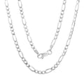 Roberto Martinez Sterling Silver 3 Mm Figaro Chain 16 30 White