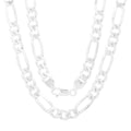 Roberto Martinez Sterling Silver 7 Mm Figaro Chain Necklace 18 30