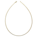 Italian Sterling Silver Round 2Mm Yellow Gold Plated Omega Necklace 16 20 Yellow