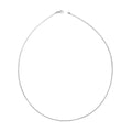 Italian Sterling Silver Round Diamond Cut 2Mm Rhodium Plated Omega Necklace 16 20 White