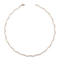 Italian Sterling Silver Wavy 2Mm Rose Gold Plated Omega Necklace 16 20 Pink