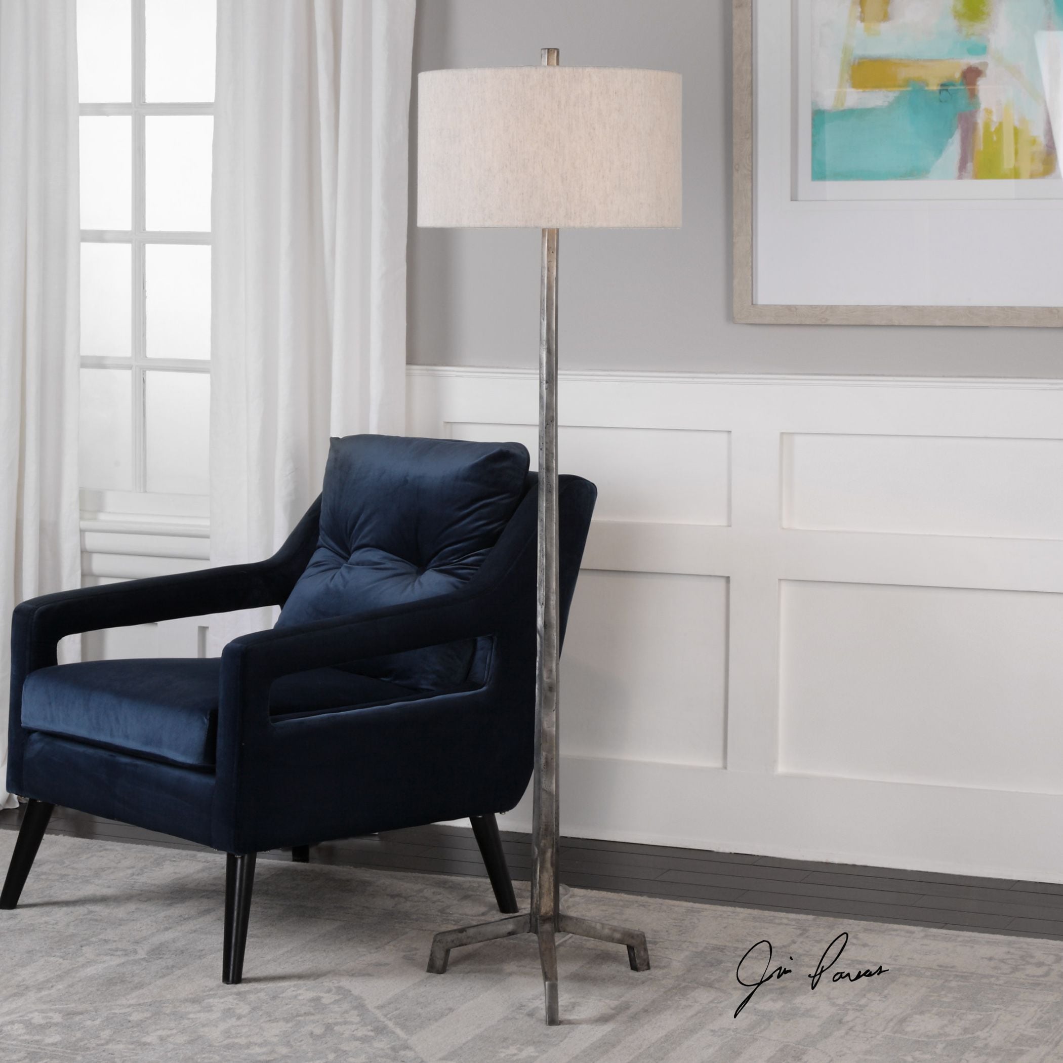 Ivor Cast Iron Floor Lamp 1 Light