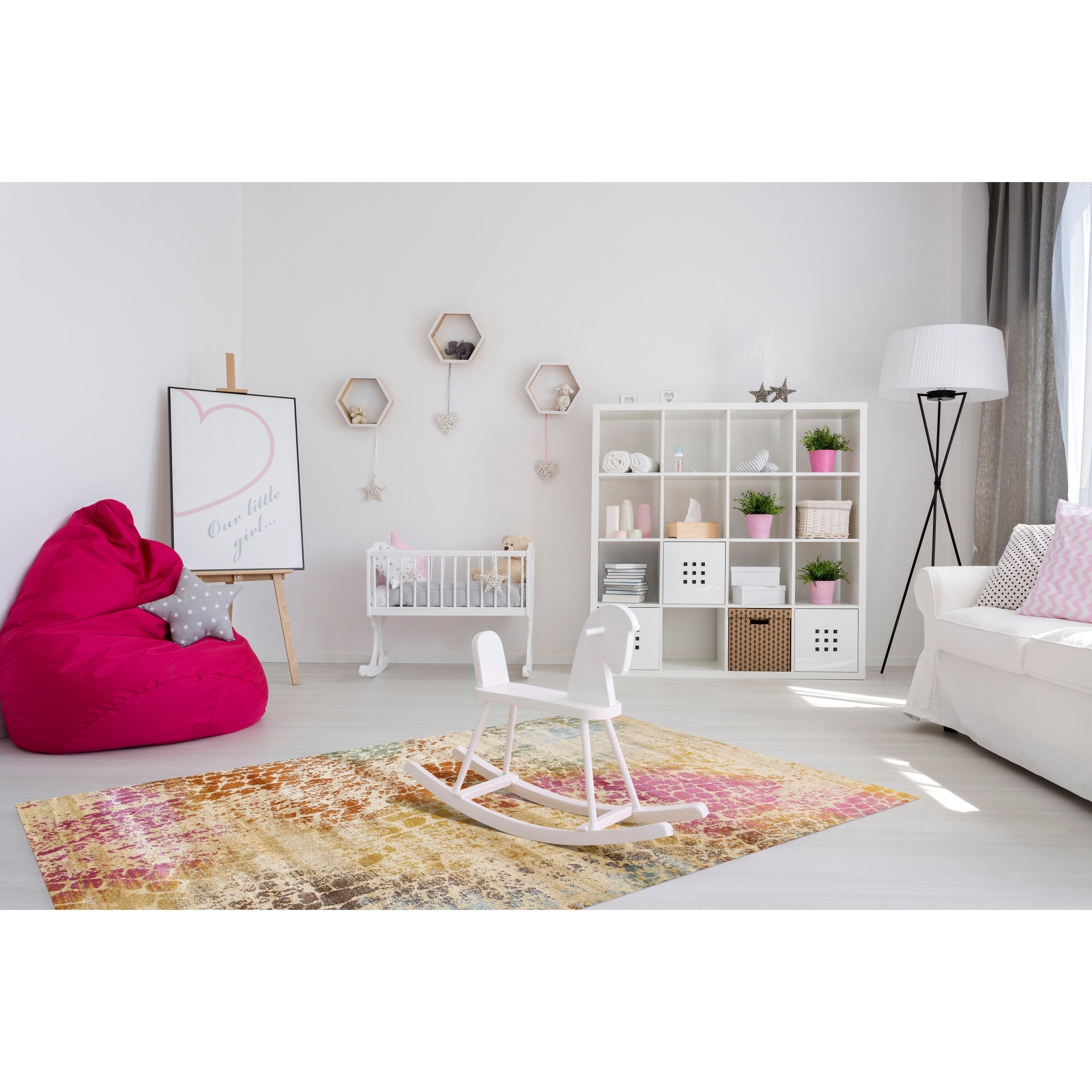 Ivory Bohemian Abstract Capella Rug 810 X 1110