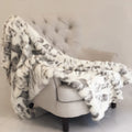Ivory Rabbit Faux Fur Handmade Luxury Throw