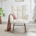 Ivory Reading Chair Rocking Chair With Wood Legs Rustic Side Chair Office Chair Coffee Chair Accent Chair