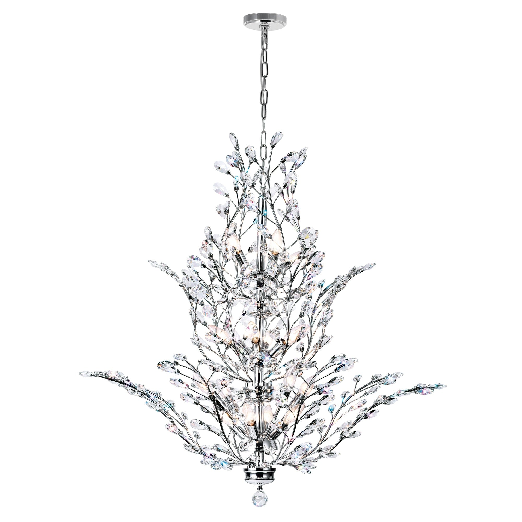 Gracewood Hollow Abega 18 Light Chandelier With Chrome Finish