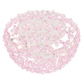 Izzy 15.5 2 Light Modern Glam Metal Dome Led Flush Mount With Crystal Flower Accents