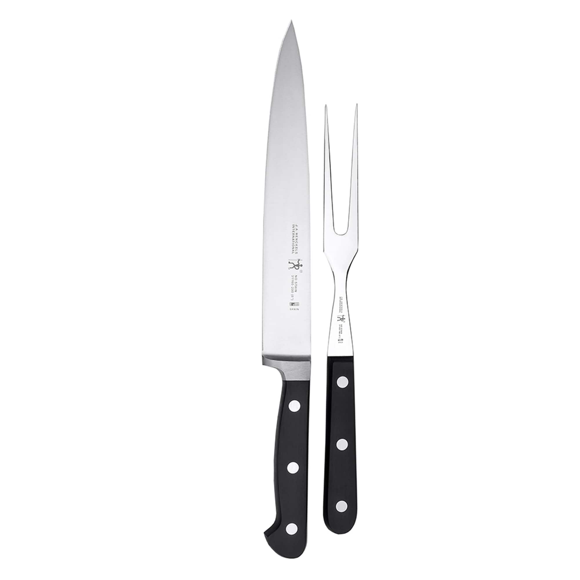 J.A. Henckels International Classic 2 Pc Carving Set Black Stainless Steel