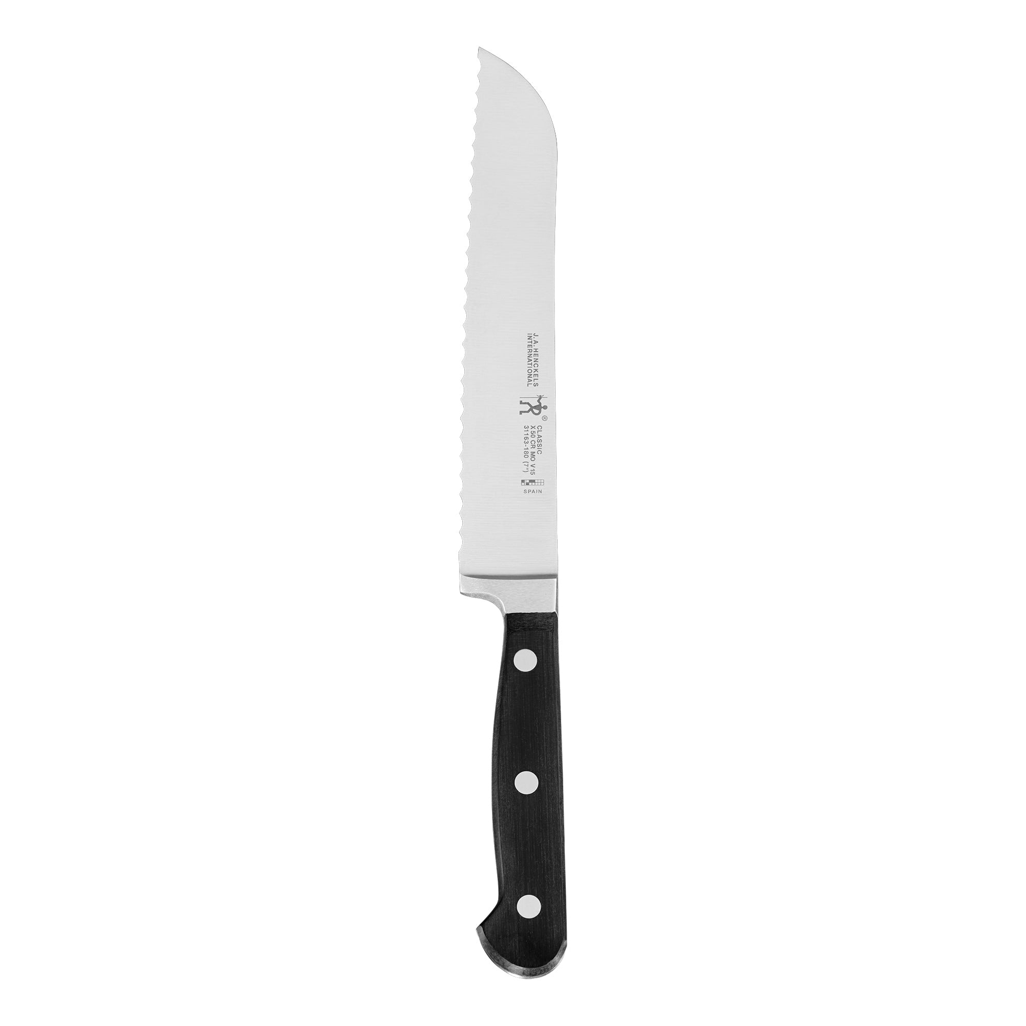 J.A. Henckels International Classic 7 Bread Knife Black Stainless Steel
