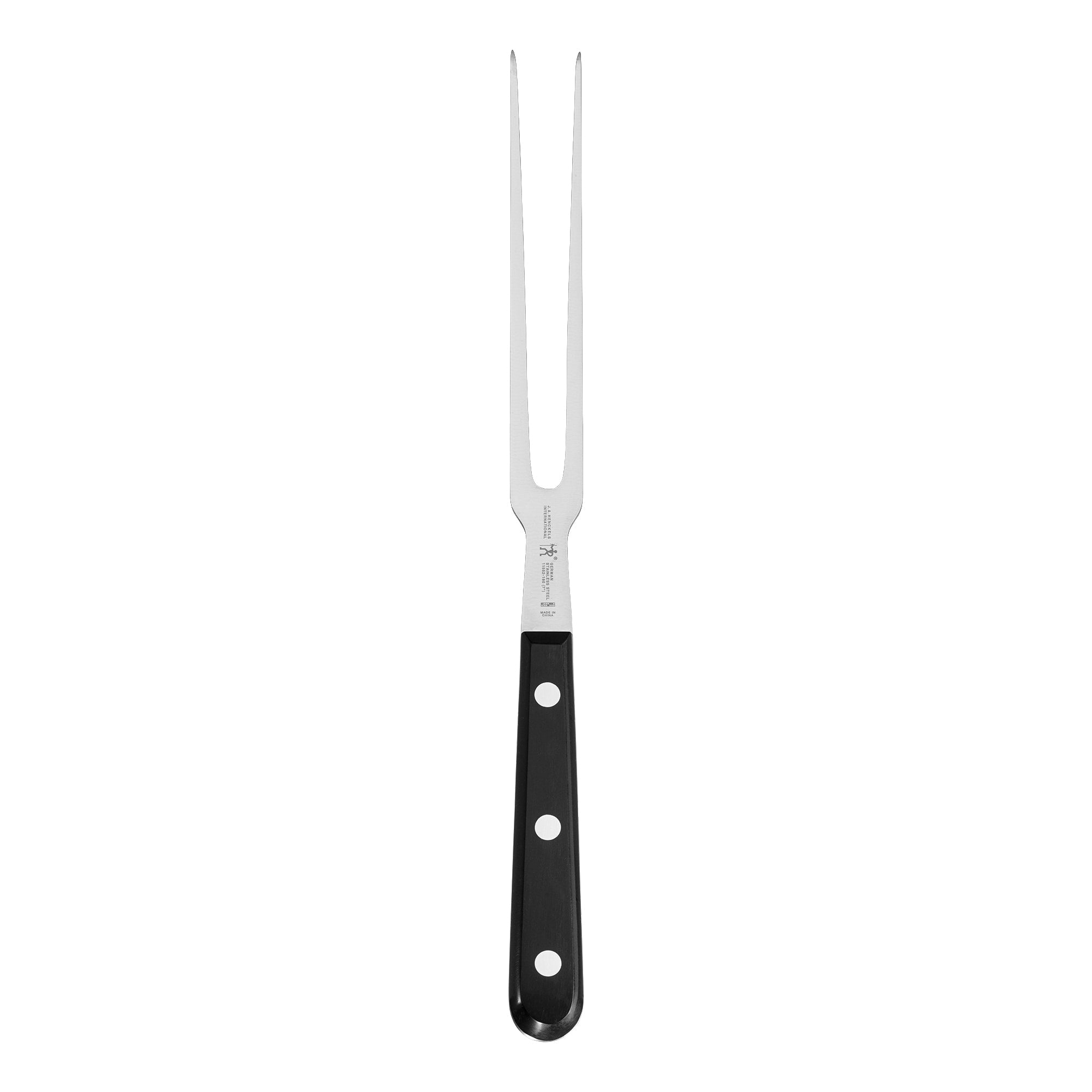 J.A. Henckels International Classic 7 Flat Tine Carving Fork Black Stainless Steel