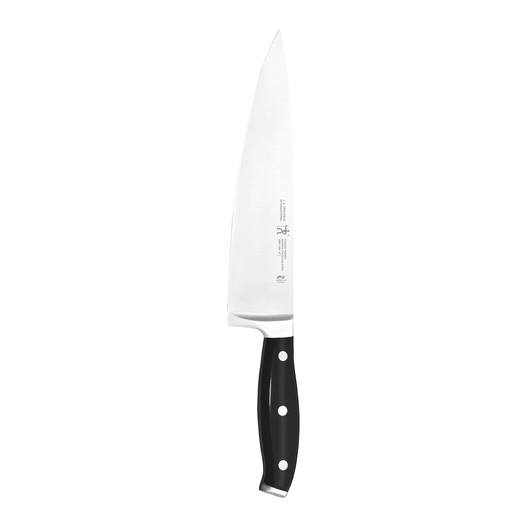 J.A. Henckels International Forged Premio 8 Chefs Knife Black Stainless Steel