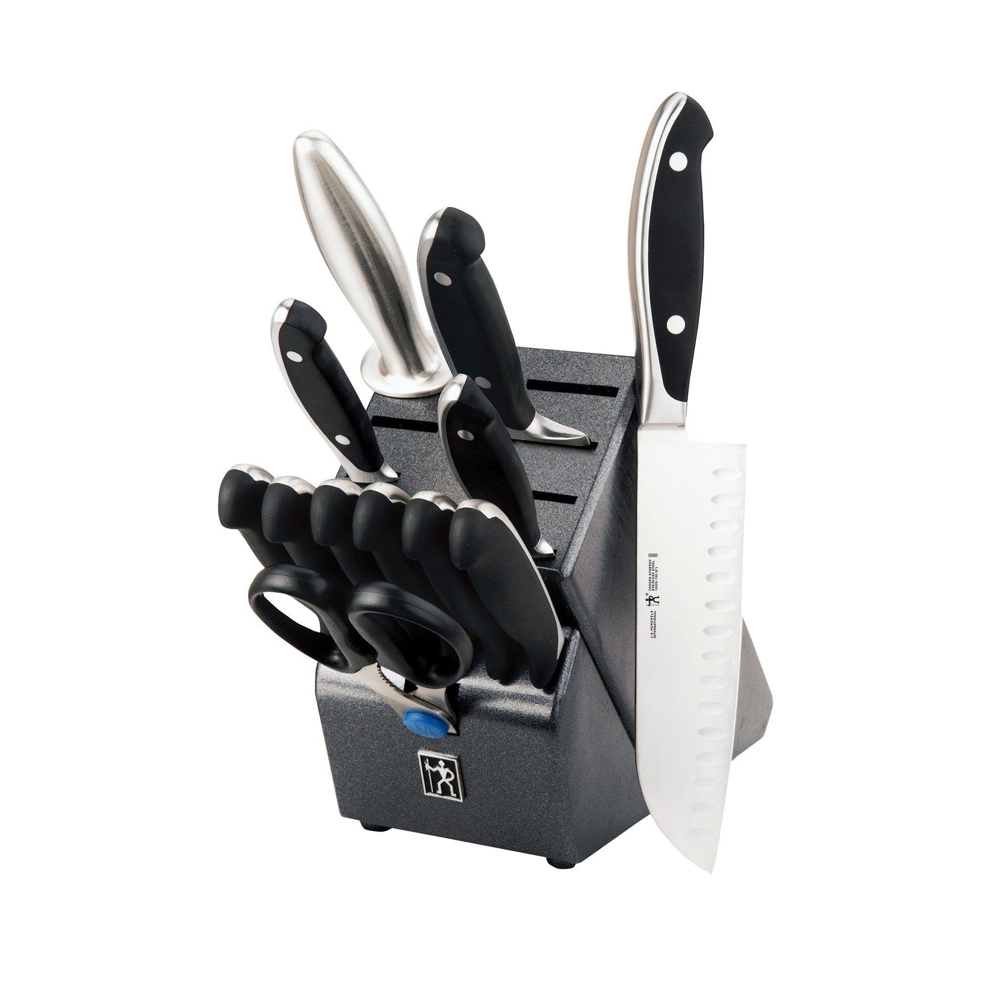 J.A. Henckels International Forged Synergy 13 Pc Knife Block Set Black Stainless Steel