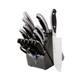 J.A. Henckels International Forged Synergy 16 Pc East Meets West Knife Block Set Black Stainless Steel