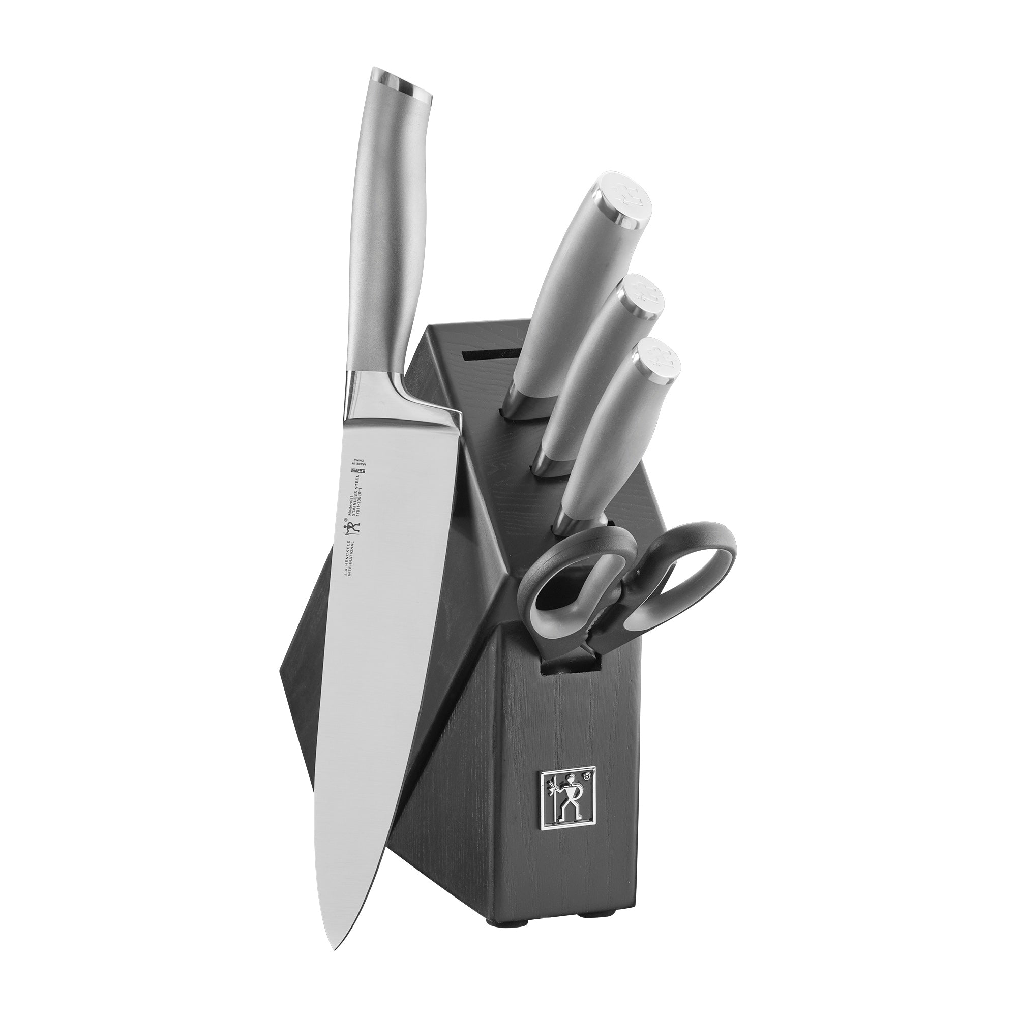 Henckels Modernist 6 Pc Studio Knife Block Set Stainless Steel