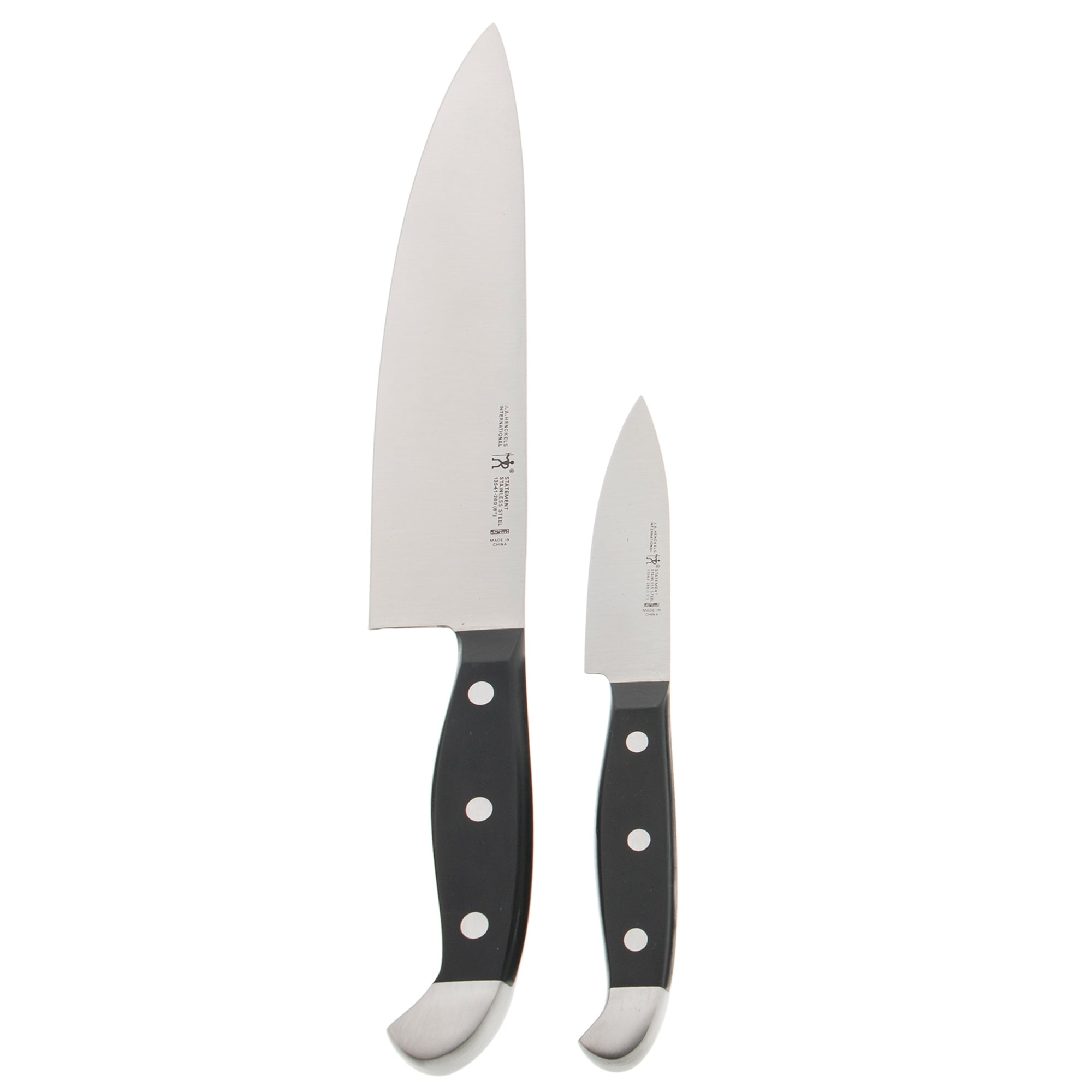 J.A. Henckels International Statement 2 Pc Chefs Knife Set Black Stainless Steel