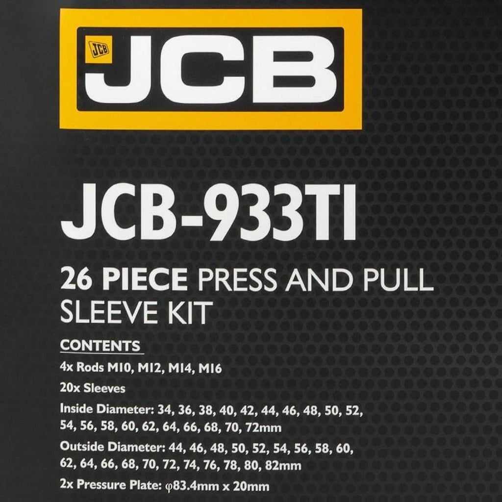 JCB 26 Piece Press and Pull Sleeve Kit, Universal Fit | JCB-933T1